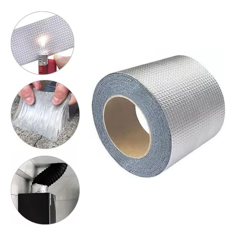 GENERICO - Cinta Adhesiva Antifugas Impermeable 20cm x 10m para Reparación