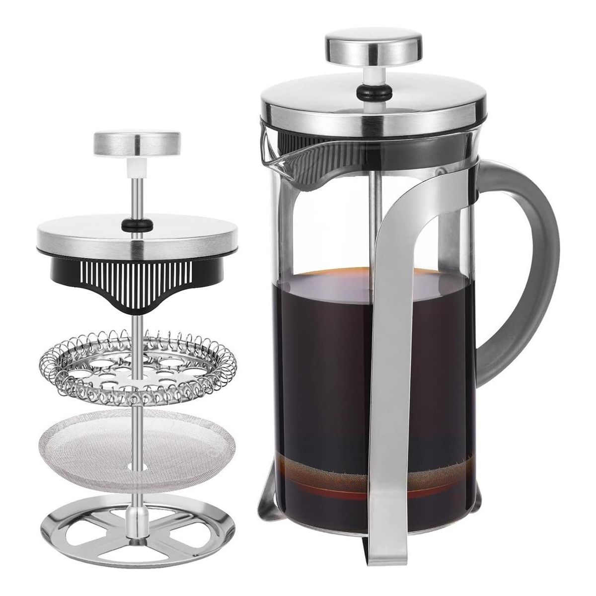 GENERICO - Prensa Francesa Cromada 350ml para Café y Té