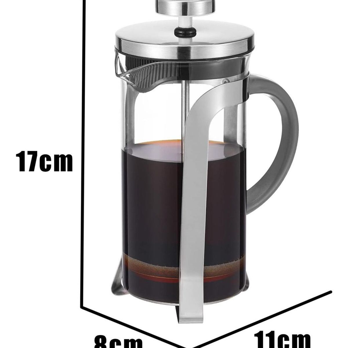 GENERICO - Prensa Francesa Cromada 350ml para Café y Té