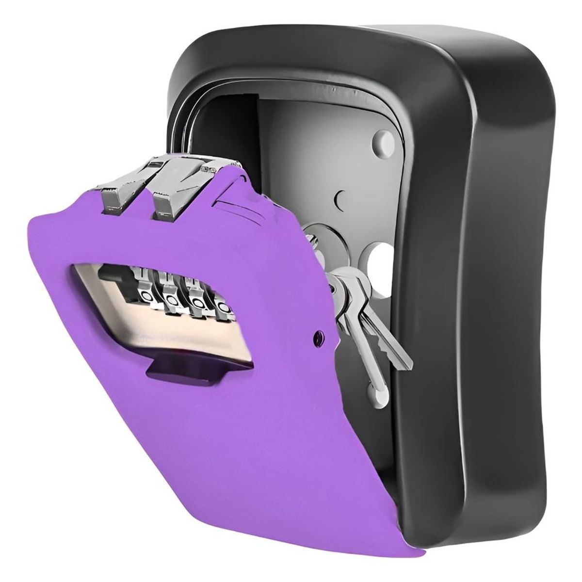 GENERICO - Caja Fuerte Pequeña de Seguridad para Llaves Exteriores Violeta