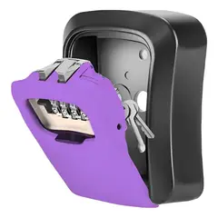 GENERICO - Caja Fuerte Pequeña de Seguridad para Llaves Exteriores Violeta