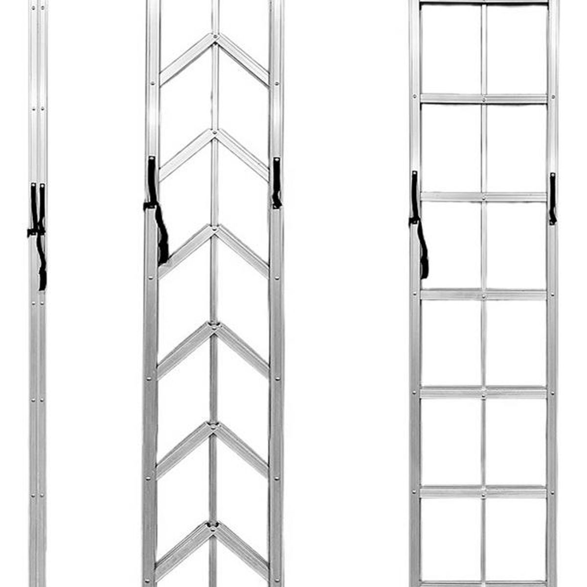 GENERICO - Escalera Plegable de Aluminio de 9 Peldaños 3mts