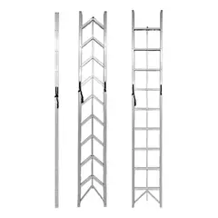 GENERICO - Escalera Plegable de Aluminio de 9 Peldaños 3mts