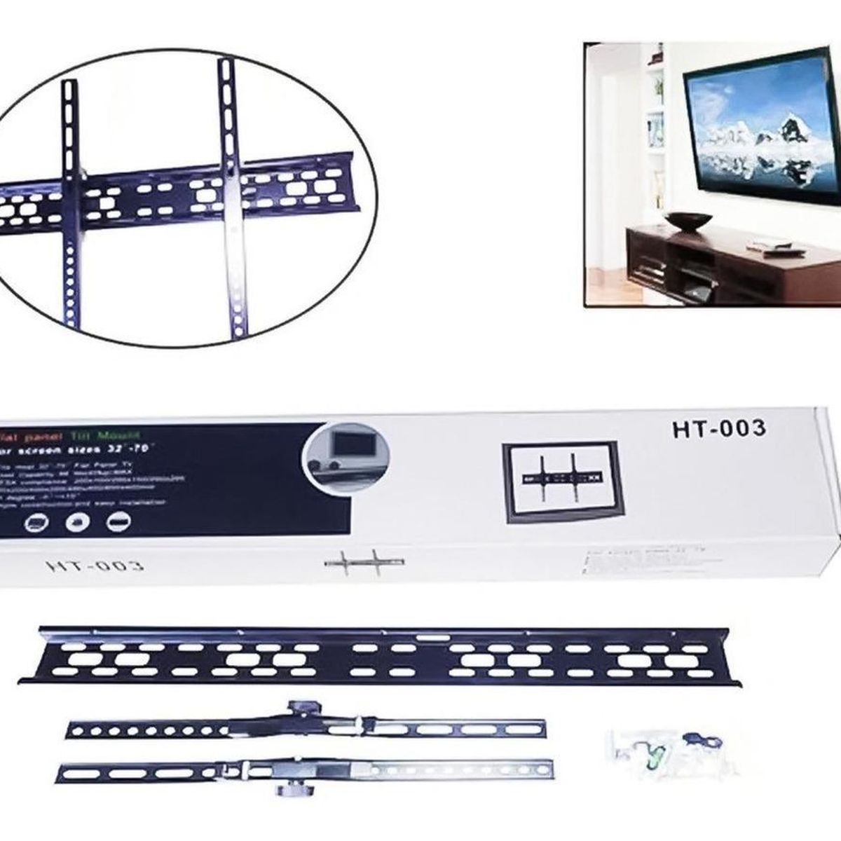 GENERICO - Soporte para TV de Pared Ajustable 32-70 Pulgadas HT-003