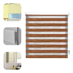 GENERICO - Cortina Roller Duo Zebra 120x240 para Día y Noche