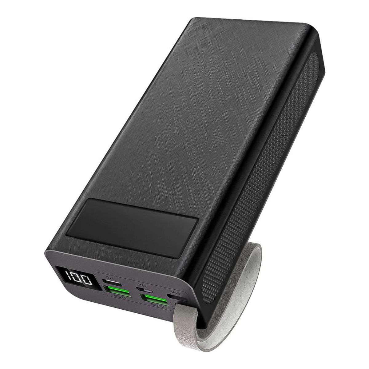 GENERICO - Power Bank 30000mAh con 3 Puertos y Pantalla LCD