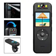 GENERICO - Mini Cámara Deportiva 4K HDR con Lente Giratorio y Wifi