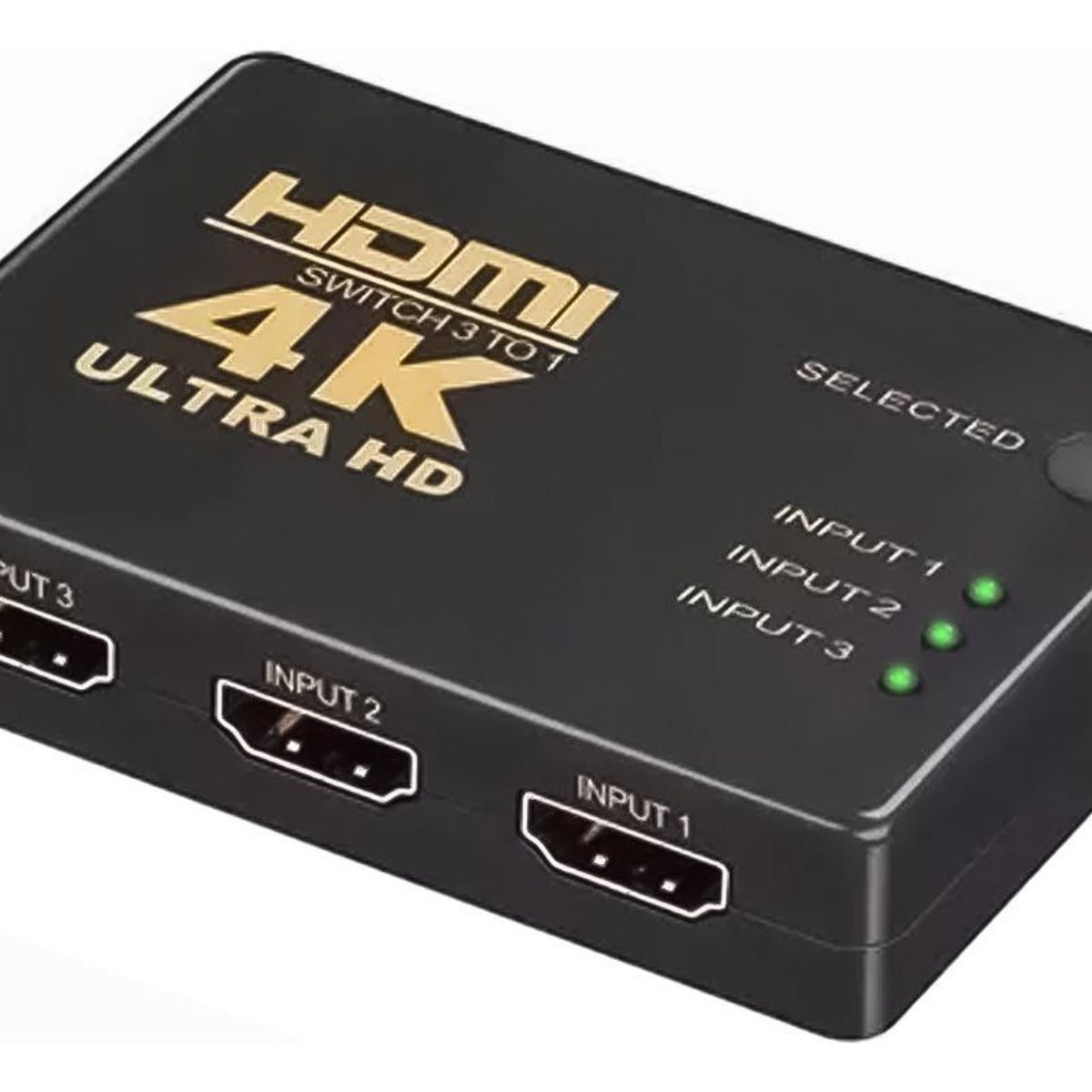 GENERICO - Switch HDMI 3x1 con Control Remoto y 1080p Full HD