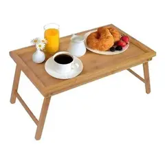 GENERICO - Bandeja Desayunadora de Bambú con Patas Plegables