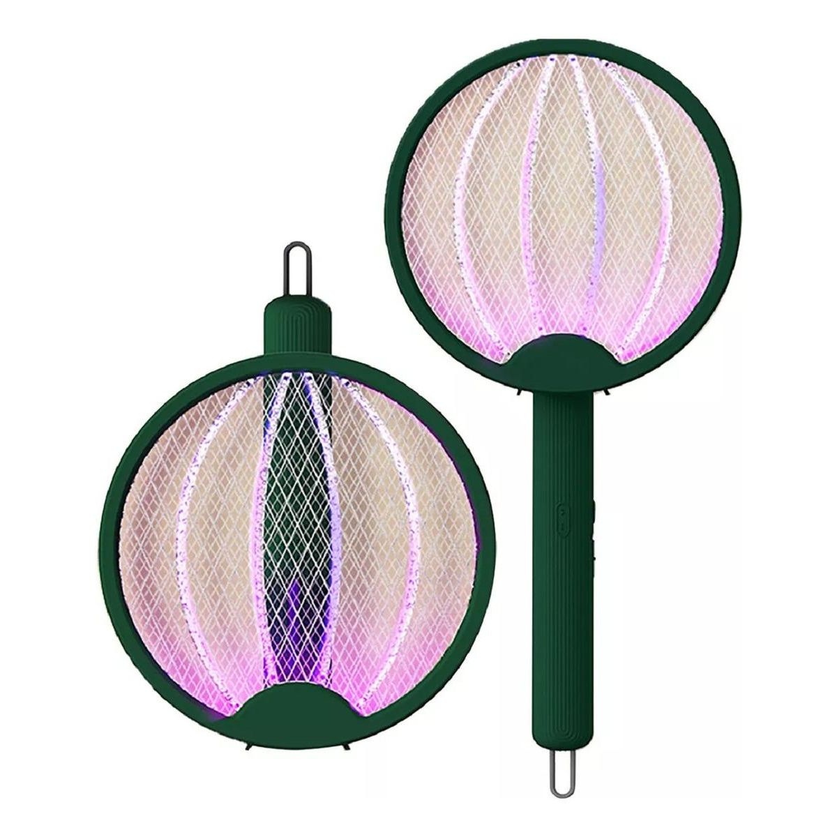 GENERICO - Raqueta Matamoscas Electrónica Recargable con Luz Atrapa Insectos