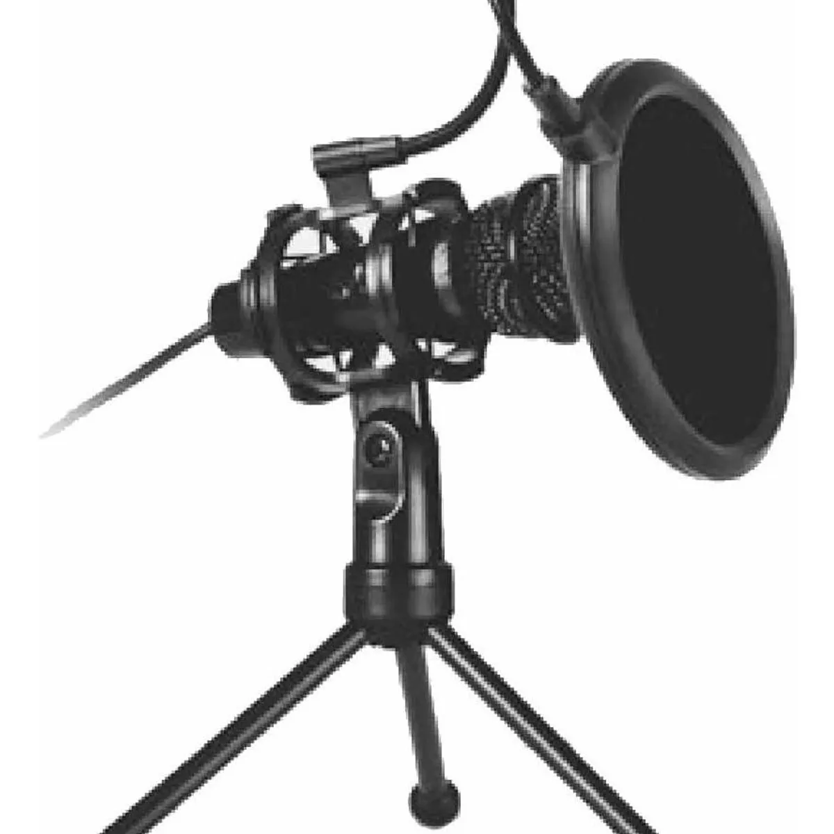 GENERICO - Micrófono Condensador Ezra MP03 con Filtro y Trípode Aux 35mm