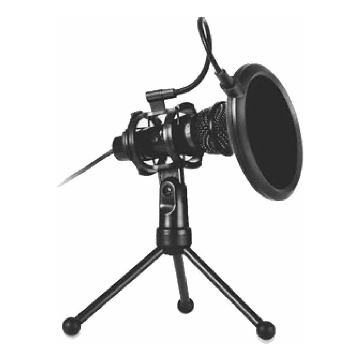 GENERICO - Micrófono Condensador Ezra MP03 con Filtro y Trípode Aux 35mm