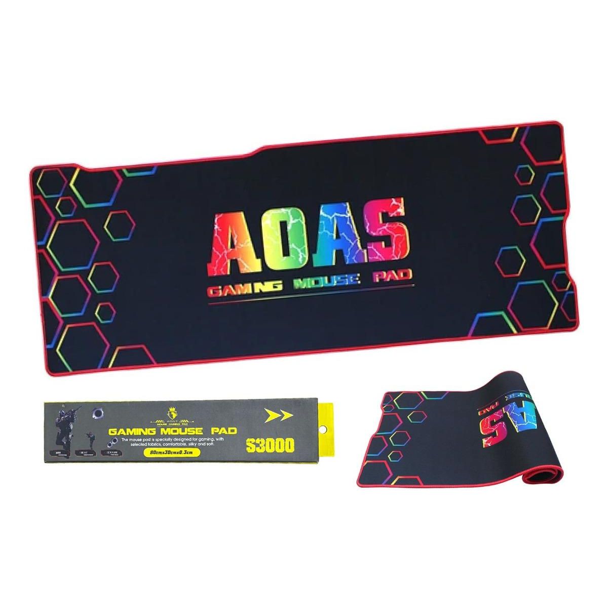 GENERICO - Alfombrilla Gamer XL Antideslizante 80x30 cm con Borde Cosido