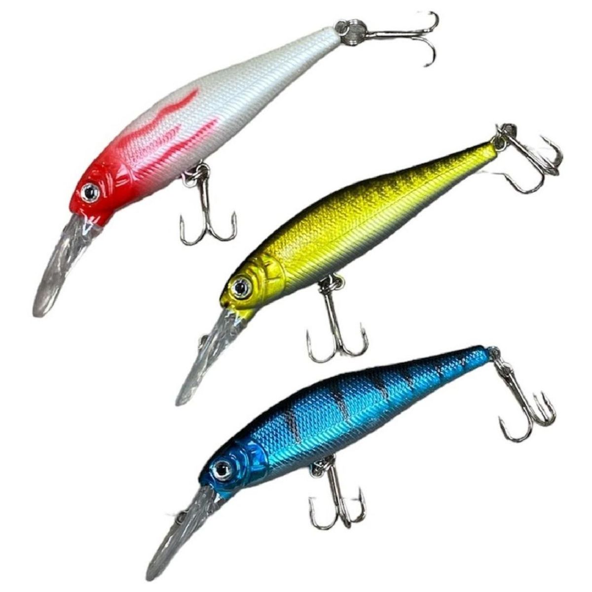 GENERICO - Señuelo de Pesca X3 10 cm Plástico y Acero 3 g