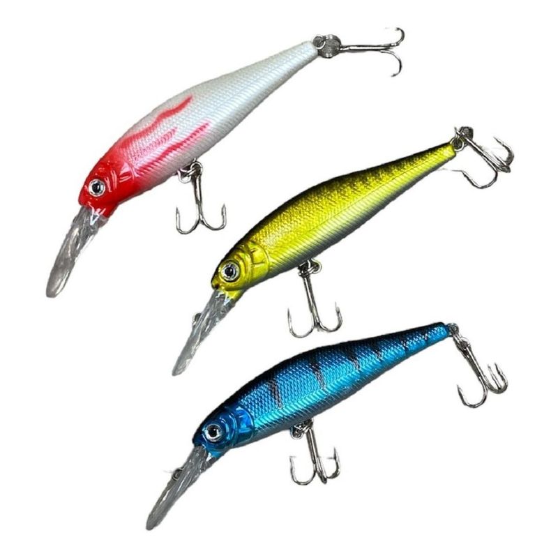 GENERICO - Señuelo de Pesca X3 10 cm Plástico y Acero 3 g
