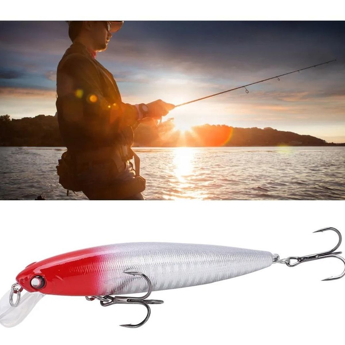 GENERICO - Señuelo de Pesca X3 10 cm Plástico y Acero 3 g