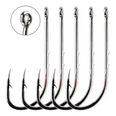 GENERICO - Kit de Anzuelos de Pesca 5 Piezas de Acero Inoxidable