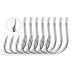 GENERICO - Set de 8 Anzuelos de Pesca de Acero Inoxidable 10