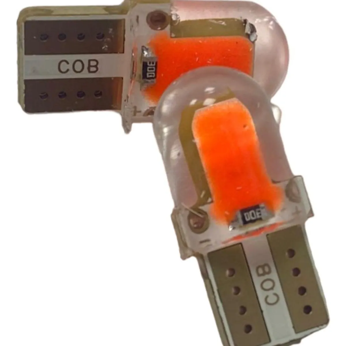 GENERICO - Pack de 10 Ampolletas LED T10 Siliconado Rojo 5W