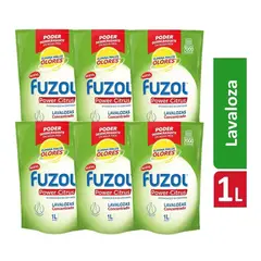 GENERICO - X6 Lavaloza Fuzol Concentrado 1 L Power Citrus Lavalozas