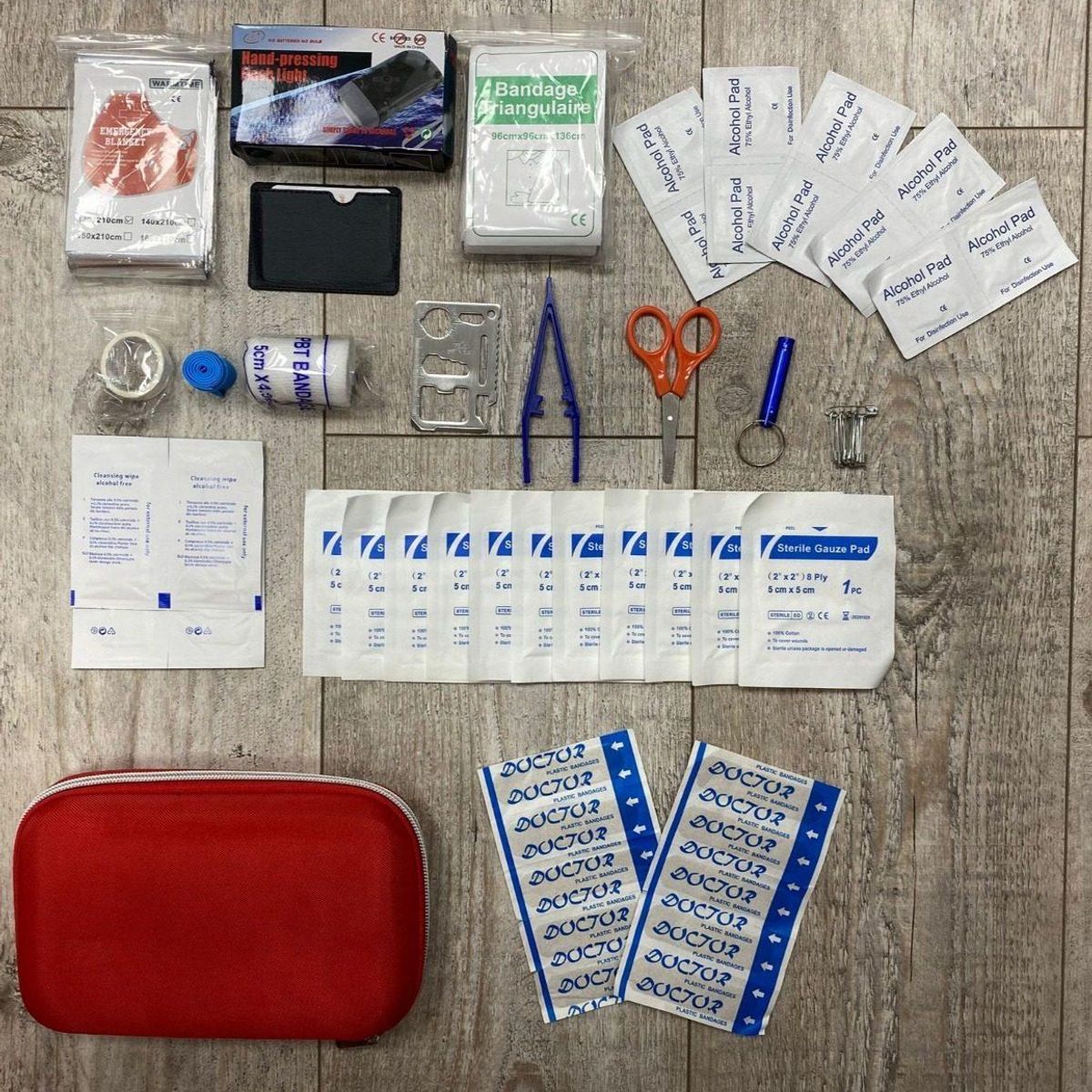 GENERICO - Kit de Primeros Auxilios Táctico para Automóvil - 45 Piezas