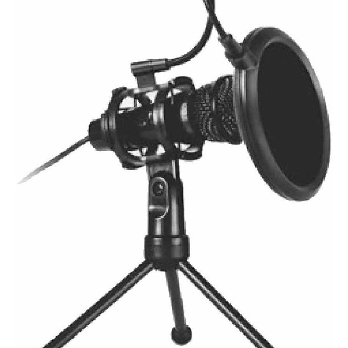 GENERICO - Micrófono Condensador USB Trípode 360° Omnidireccional
