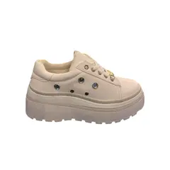 HERIEL - Zapatilla Blanca Plataforma Mujer