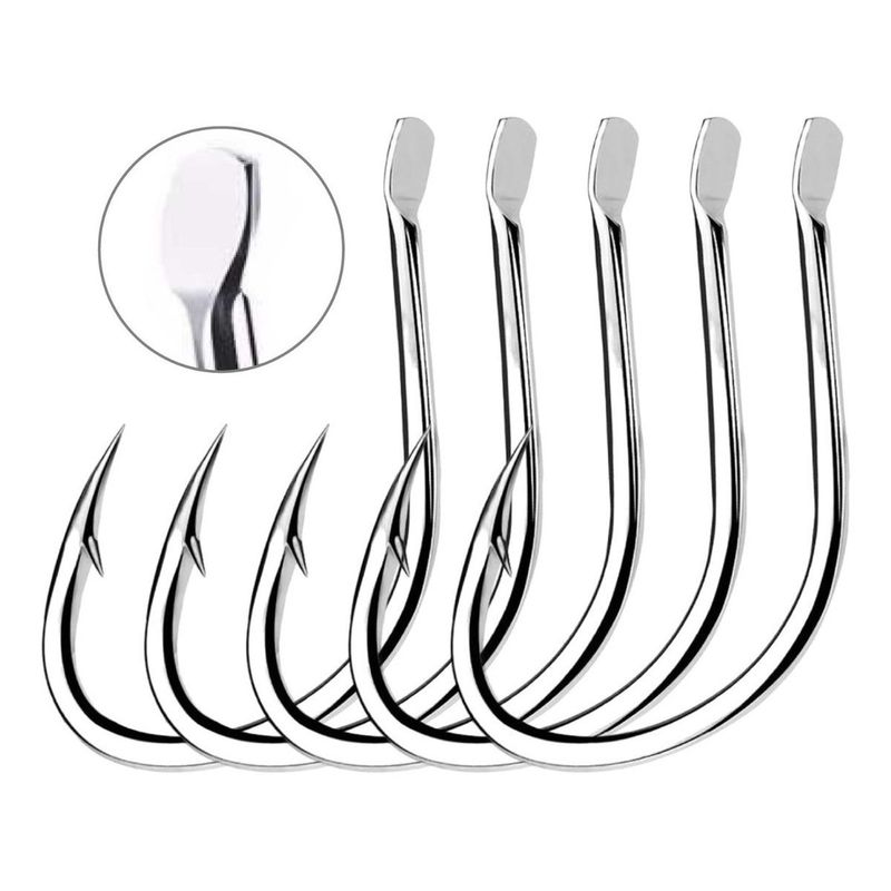 GENERICO - Set de 5 Anzuelos de Pesca de Acero Inoxidable 13