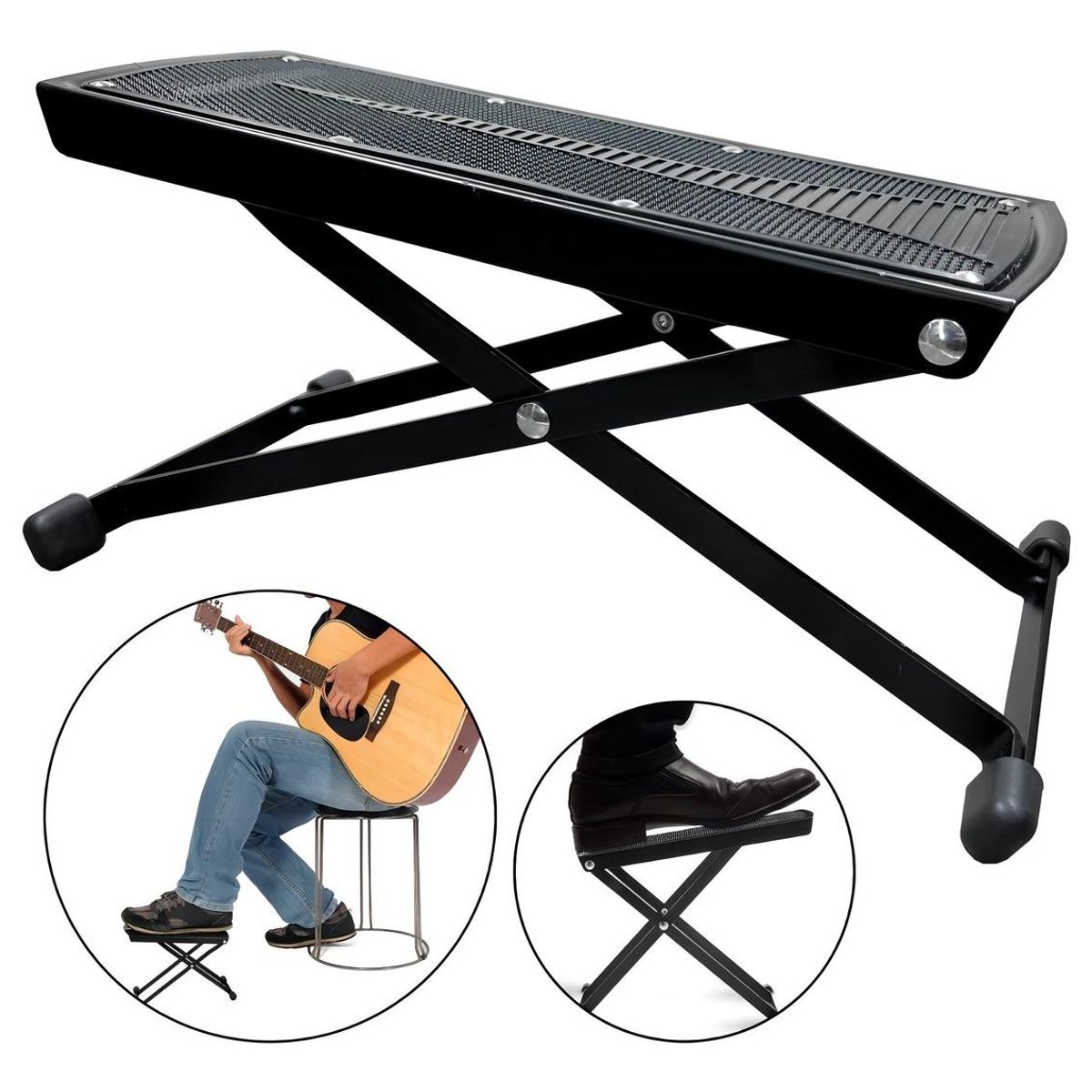 GENERICO - Soporte Plegable para Guitarra y Ukelele Color Negro