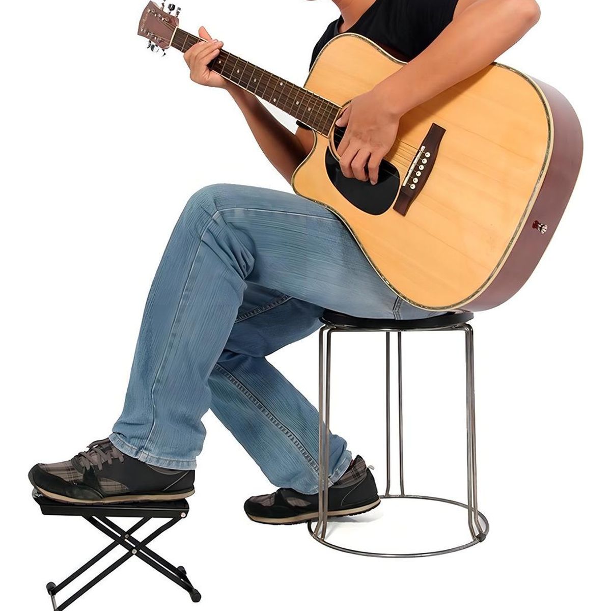 GENERICO - Soporte Plegable para Guitarra y Ukelele Color Negro