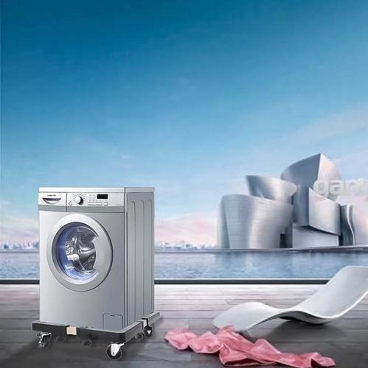 GENERICO - Soporte Multiuso para Lavadora o Refrigerador con Ruedas