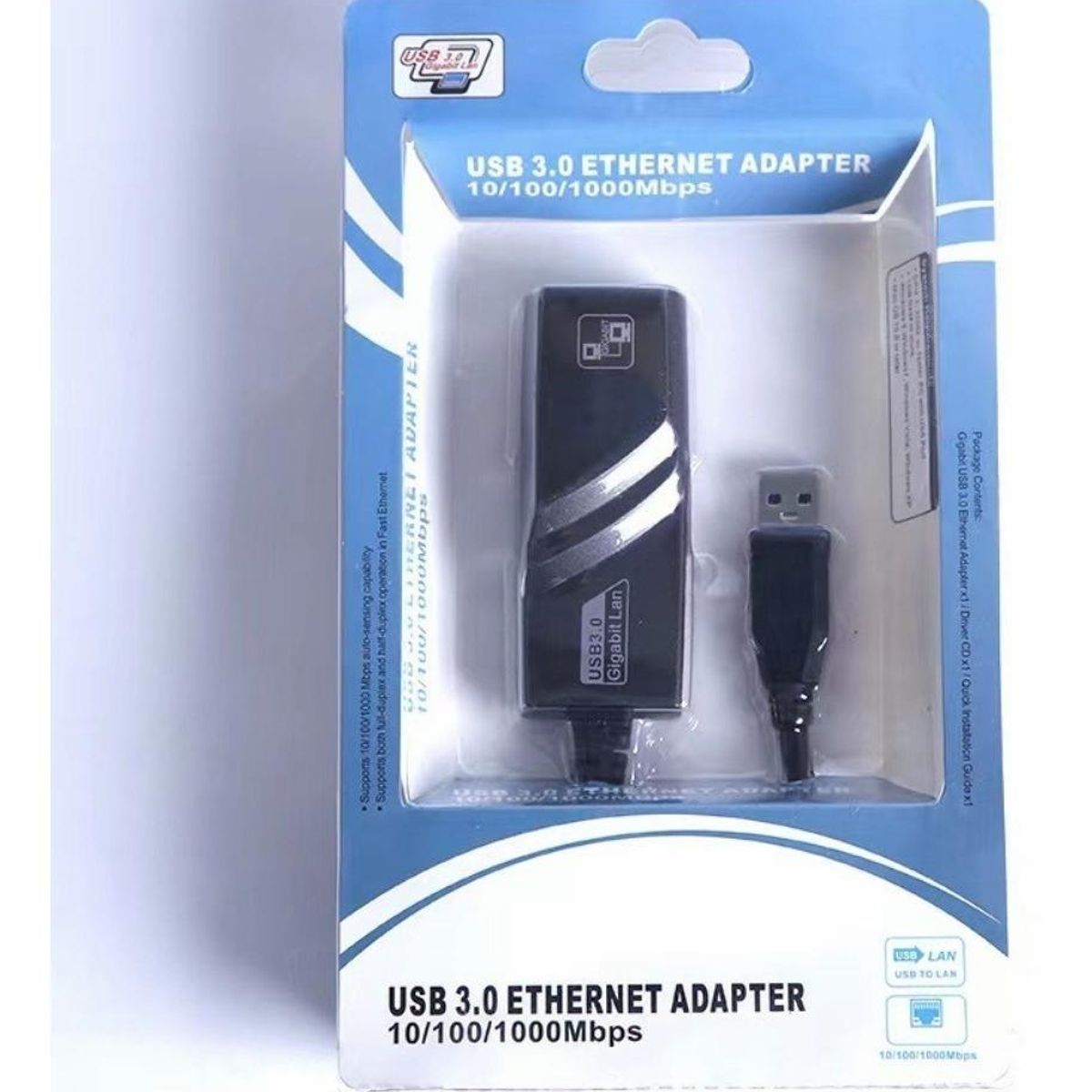 GENERICO - Adaptador RJ45 a USB 30 para Ethernet Gigabit 10100Mbps