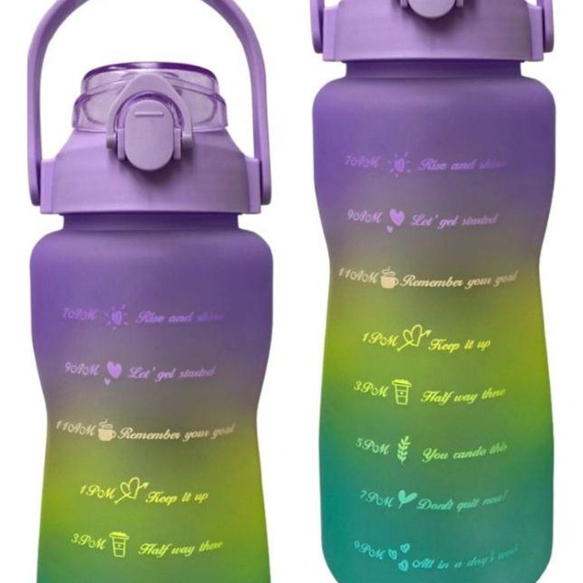 GENERICO - Botella de Agua Motivacional de 2 Litros para Deportistas