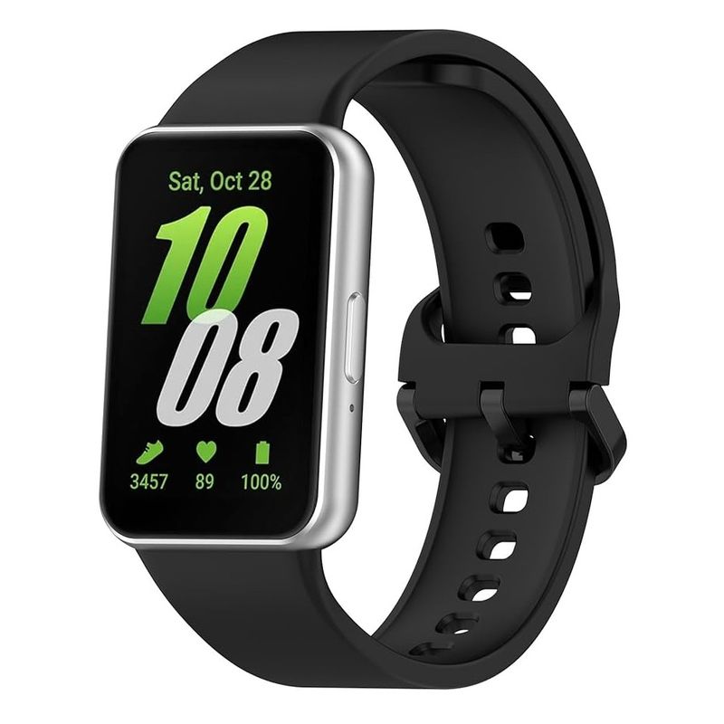 GENERICO - Correa Silicona Para Samsung Fit 3 Negro