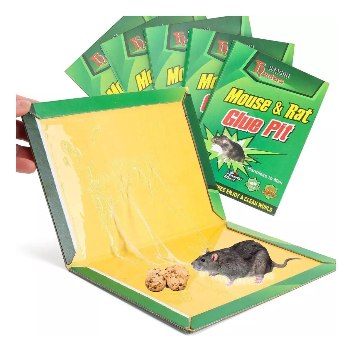 GENERICO - Pack de 5 Trampas Pegajosas para Ratones Eficaces