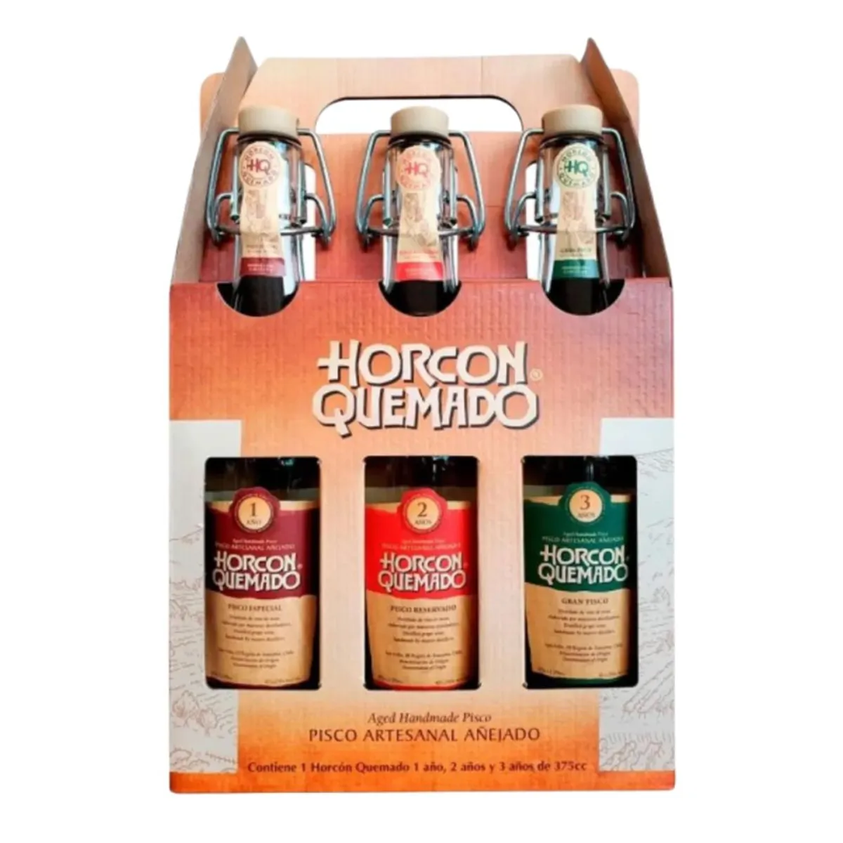 HORCON QUEMADO - Set De Catas Pisco Horcon Quemado 375cc