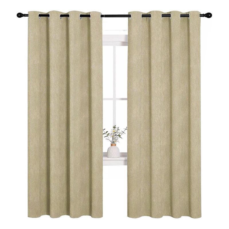 GENERICO - Cortinas Beiti Doble Paño 140x220cm Tela Poliester Liviana