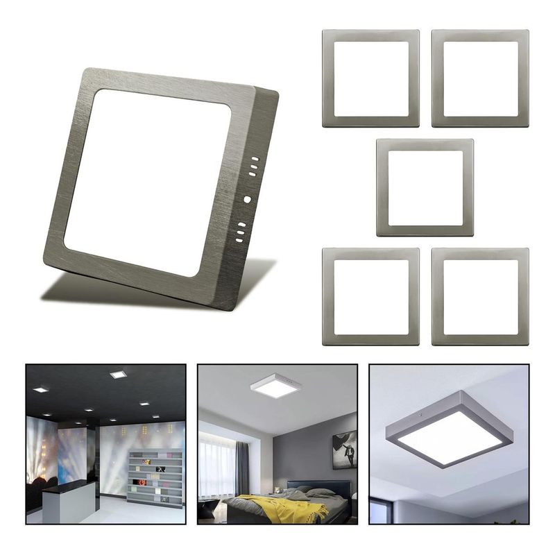 GENERICO - Foco LED Plafón Cuadrado 12W Temperatura Fría 6500K