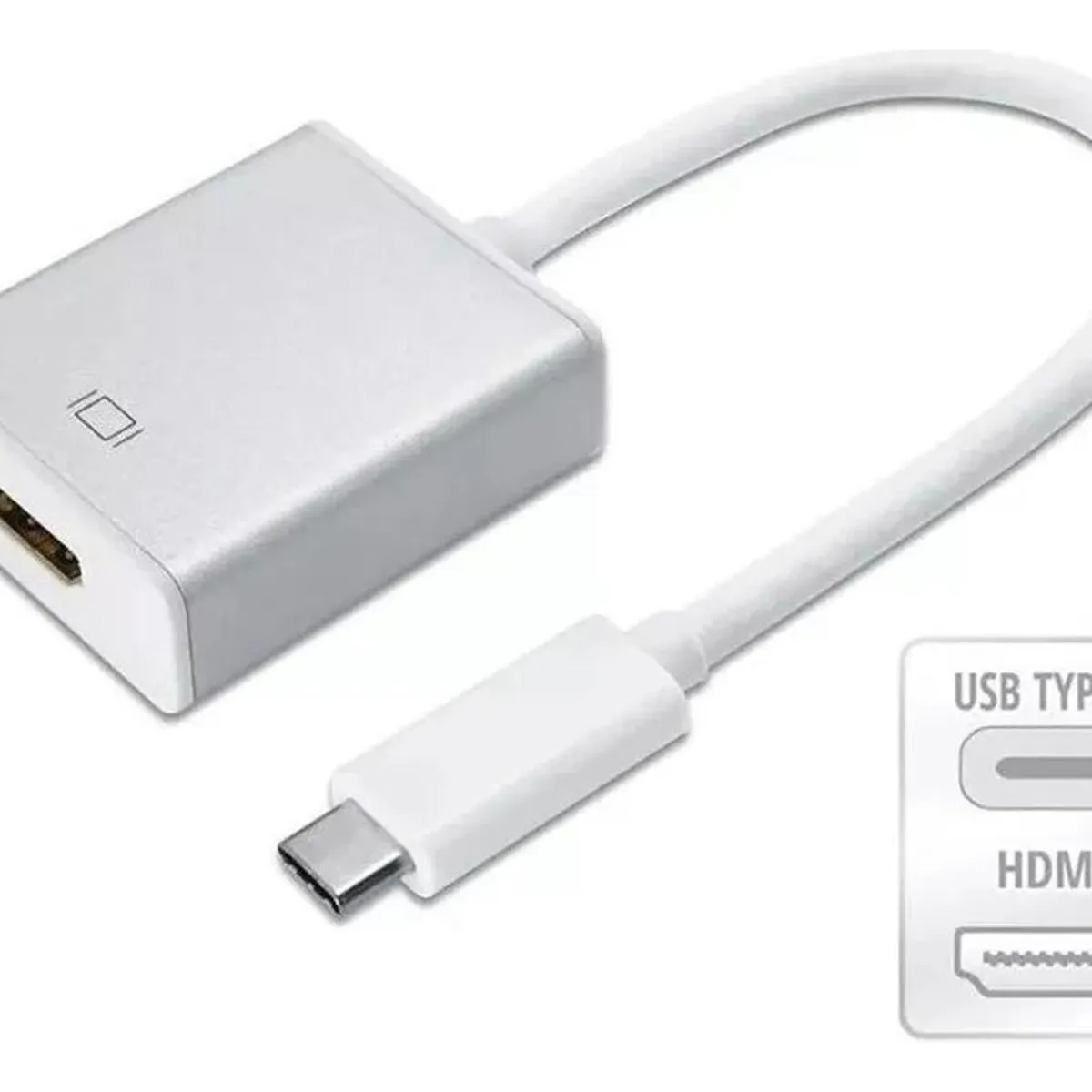 GENERICO - Adaptador Tipo C a HDMI Full HD 1080p para Proyección