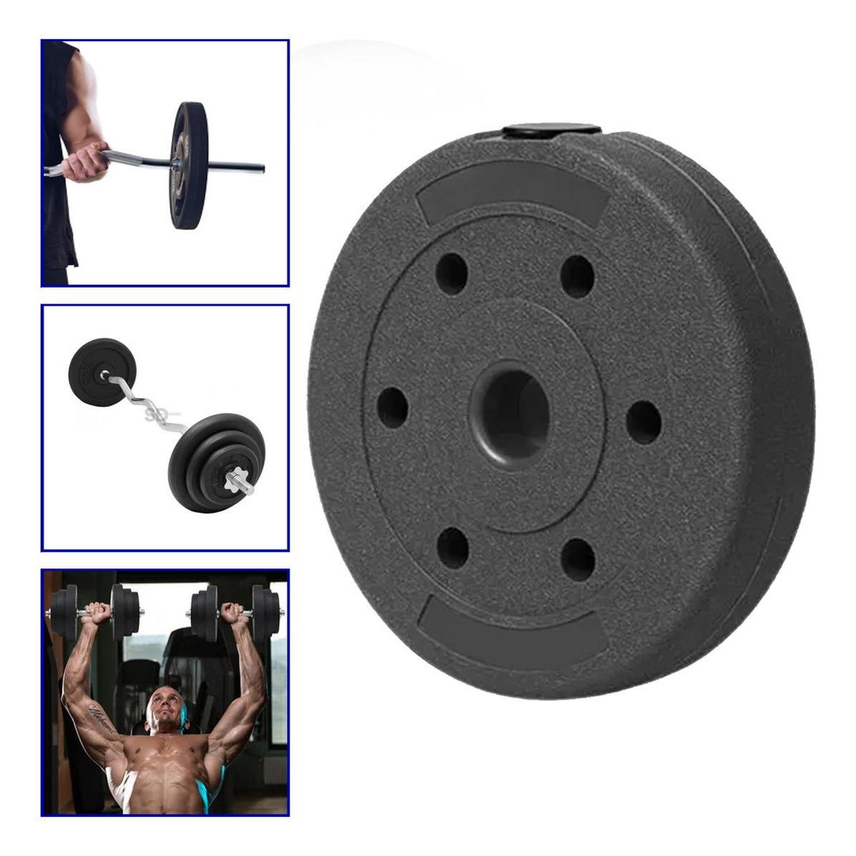 GENERICO - Disco Preolímpico de PVC para Entrenamiento de 5 kg