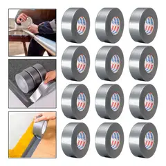 GENERICO - Pack de Cinta Tela Adhesiva Multiuso Duck Tape 12 unidades