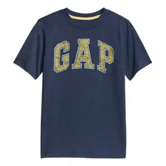 GAP - Polera Niño Logo Manga Corta Azul