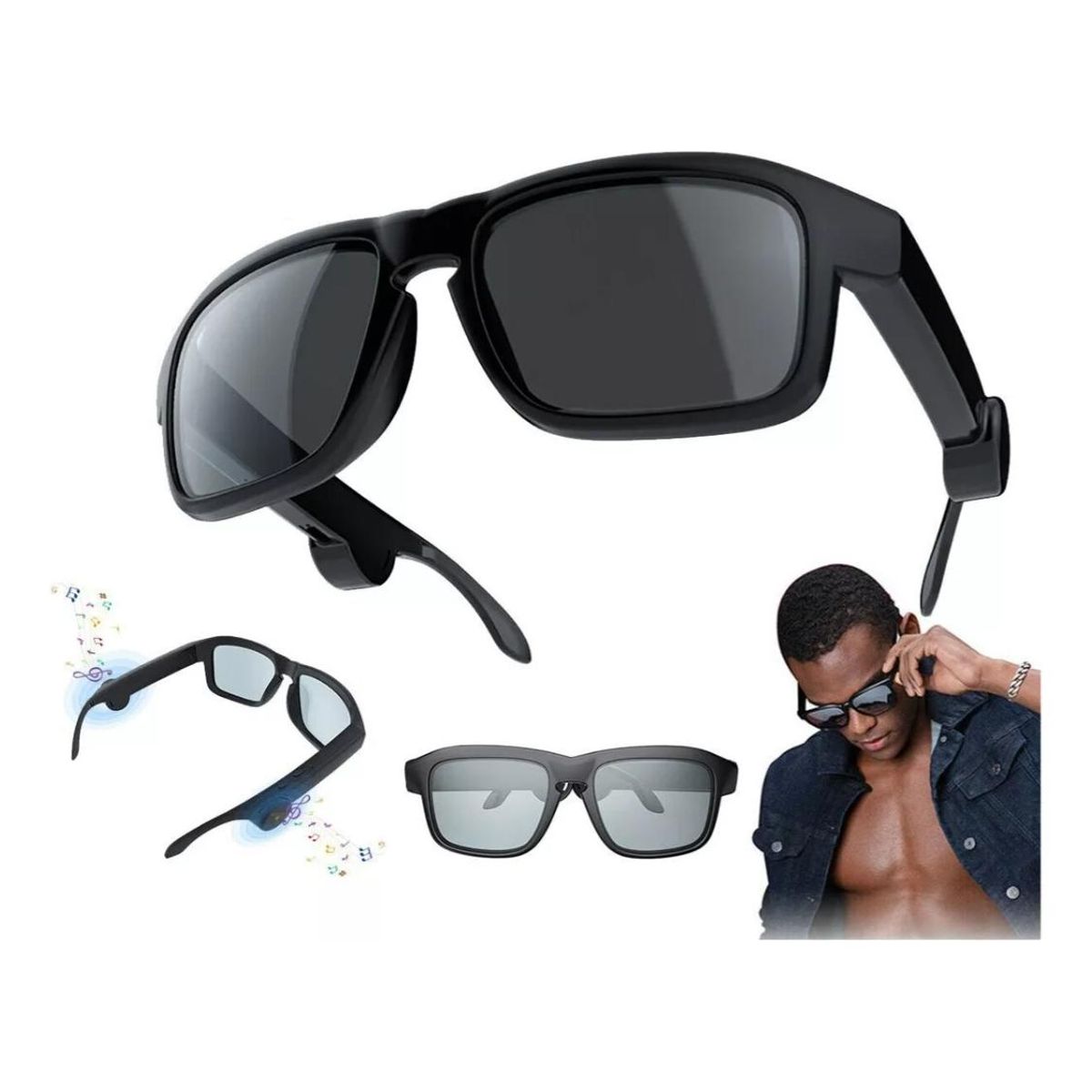 GENERICO - Gafas de Sol con Auriculares Bluetooth Integrados