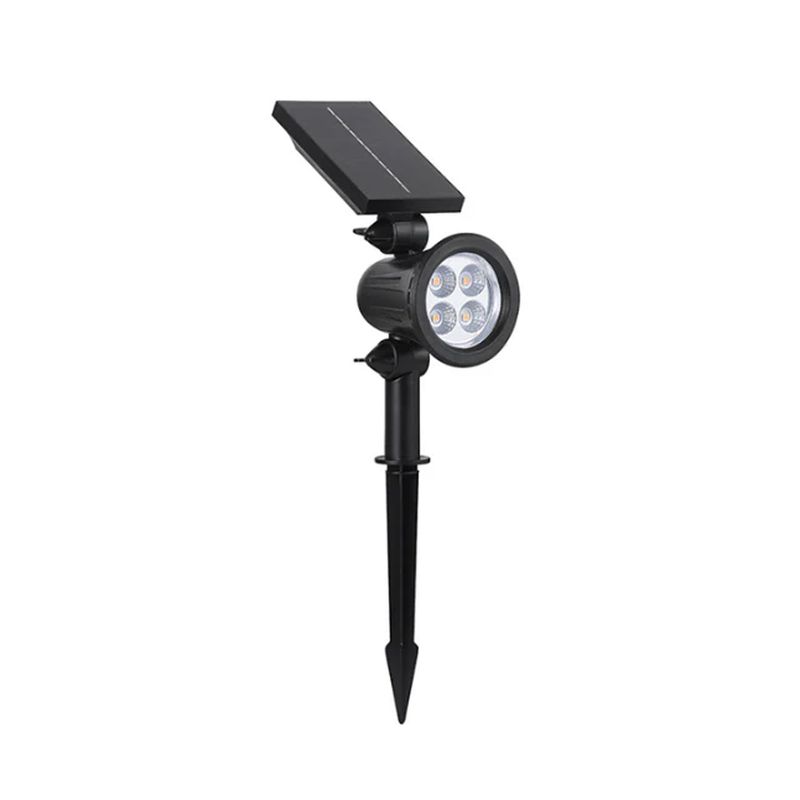 WANT - Foco Estaca Jardín Solar  4 leds 15w Luz Cálida