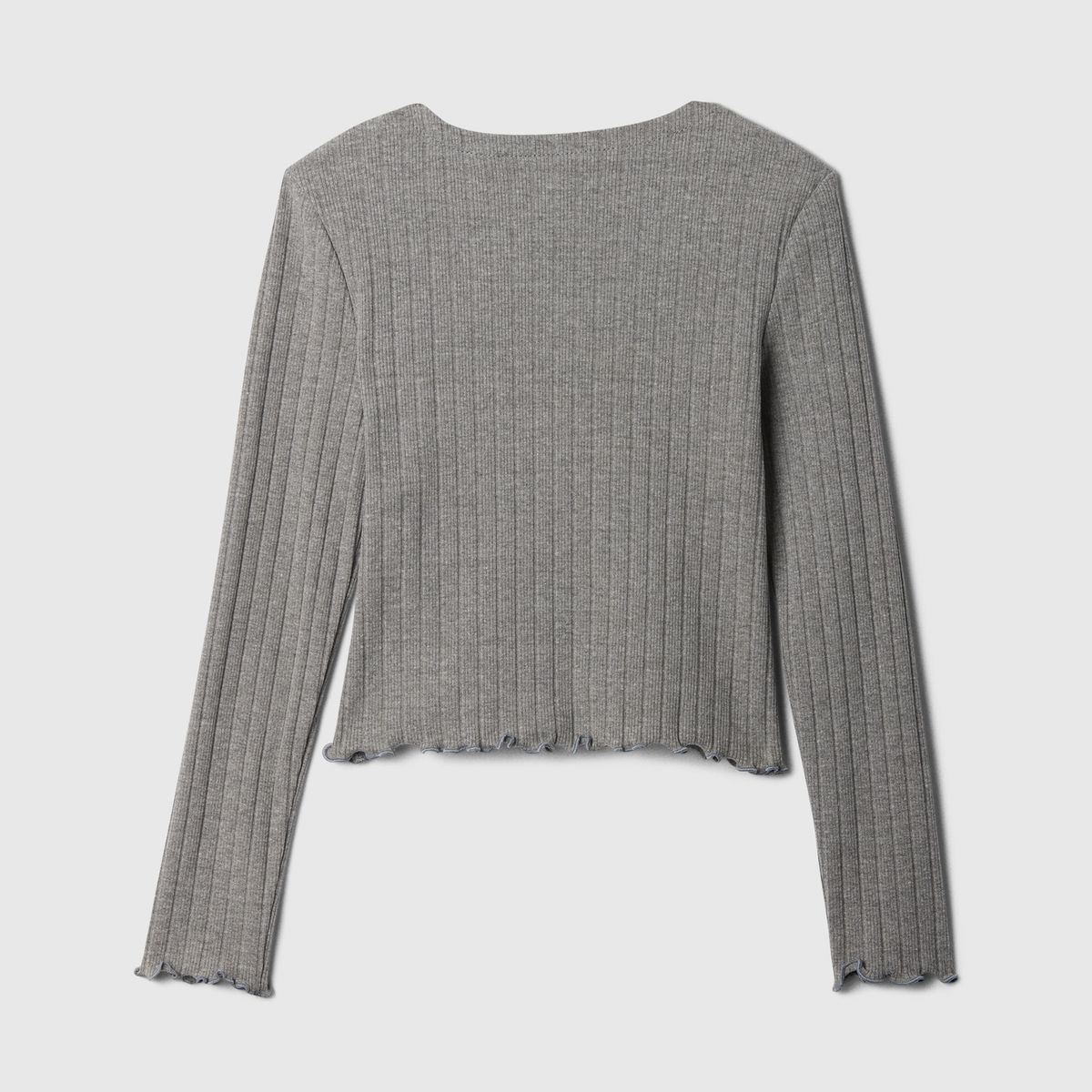 GAP - Sweater Niña Rib Cruzado Gris