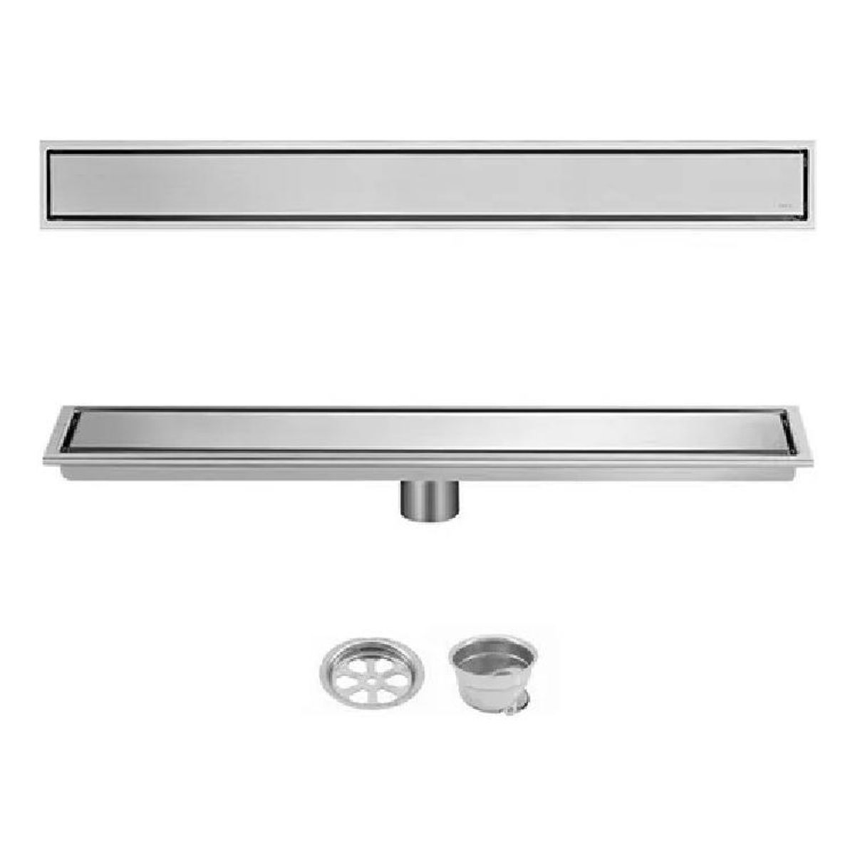 GENERICO - Rejilla de Ducha de Acero Inoxidable 10x40 cm