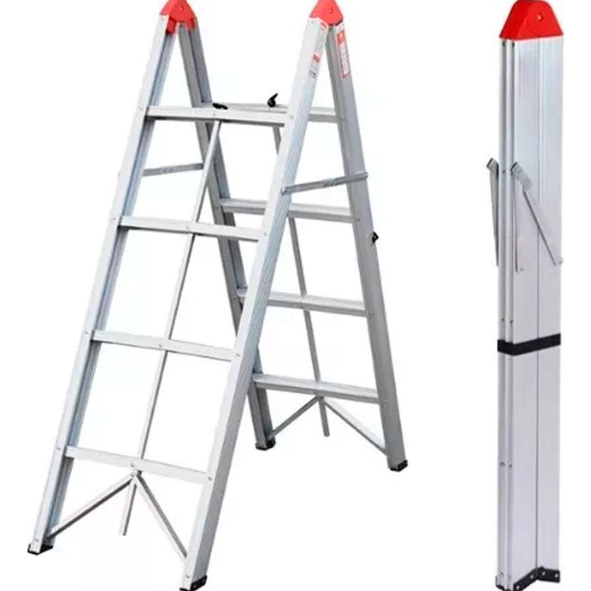 GENERICO - Escalera Tijera de Aluminio 4 Escalones 1.5m Multiuso