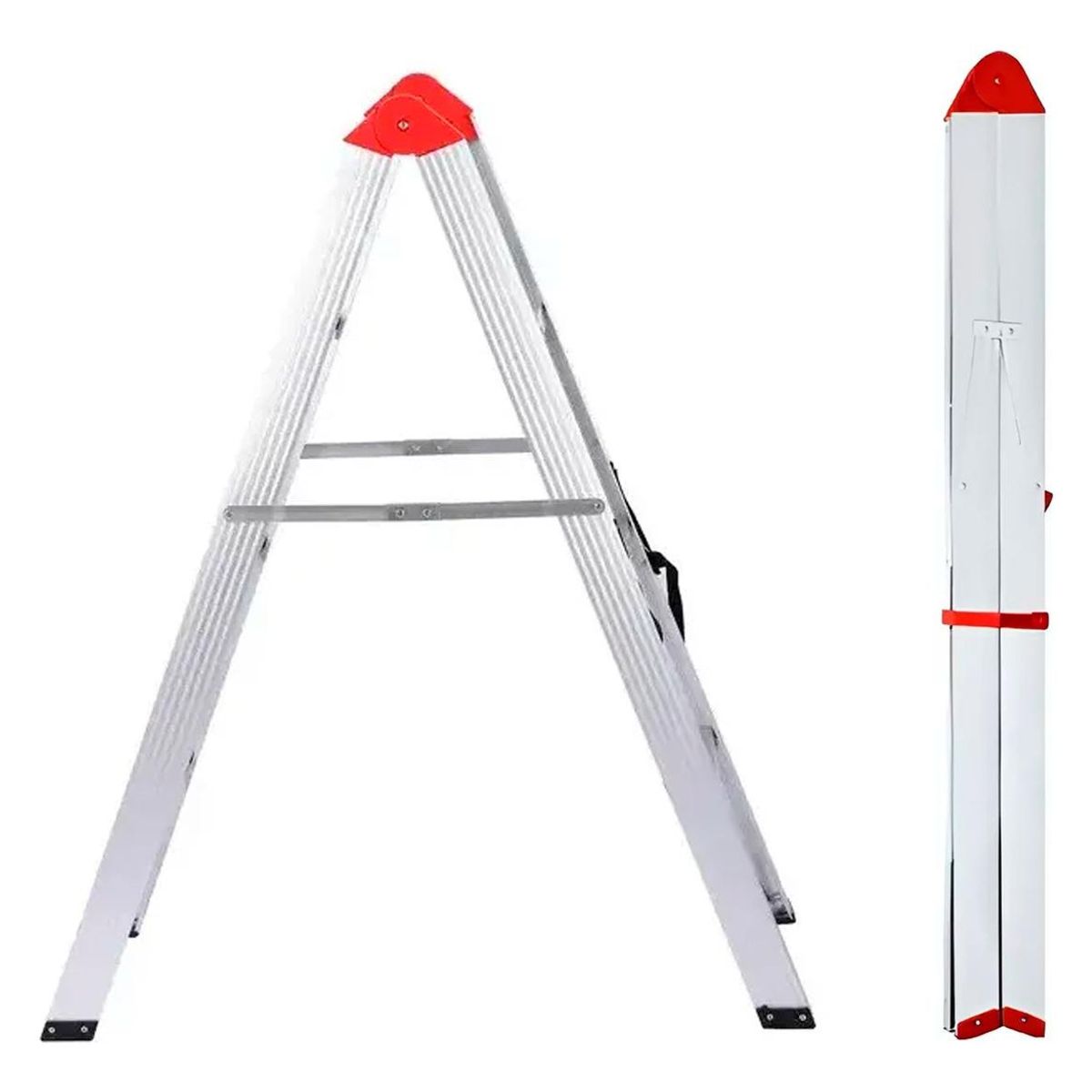 GENERICO - Escalera Tijera de Aluminio 4 Escalones 1.5m Multiuso