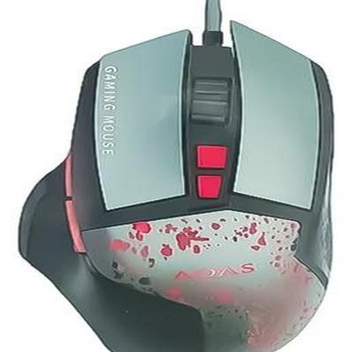 GENERICO - Mouse Gamer Ergonómico Aoas K80 con Luz LED y 3200 DPI