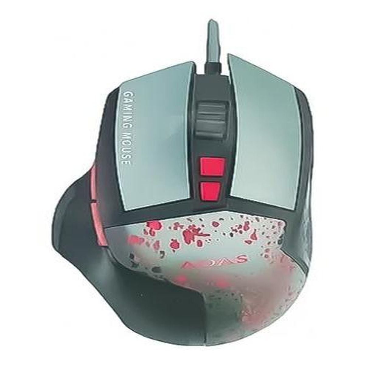 GENERICO - Mouse Gamer Ergonómico Aoas K80 con Luz LED y 3200 DPI
